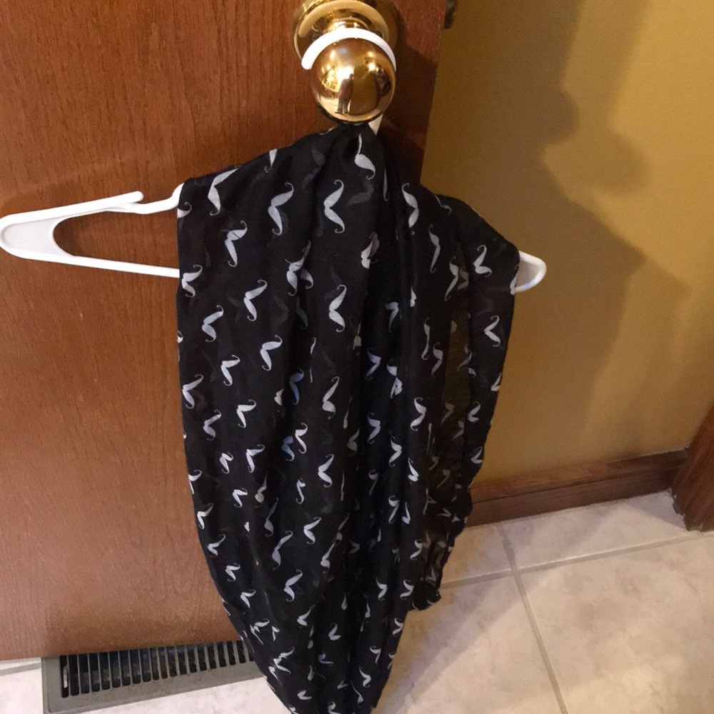 mustache scarf